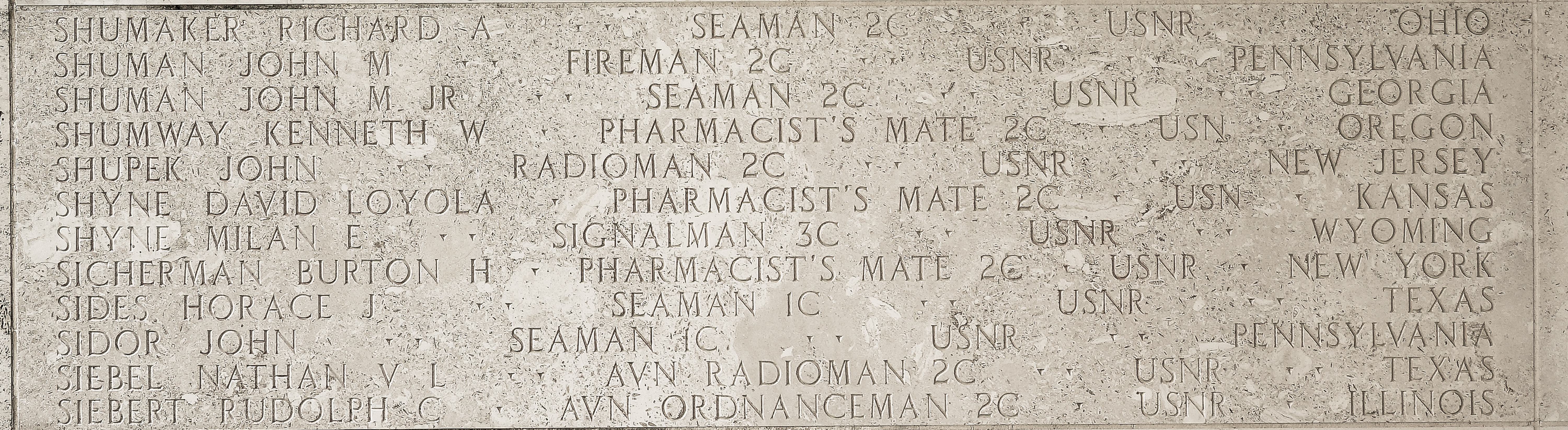 Burton H. Sicherman, Pharmacist's Mate Second Class